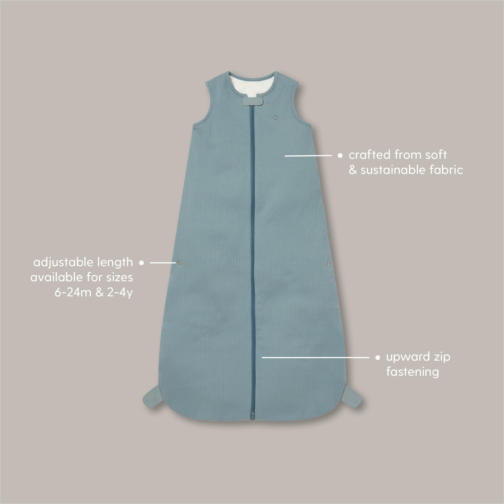 Ribbed Front Opening Sleep Sack 1.5 TOG