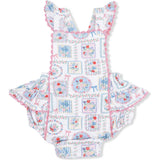 Julep's Floral Patchwork - Ric Rac Ruffle Sunsuit