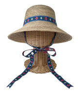 Palmetto Girl’s Hat - Vintage Floral Ribbon