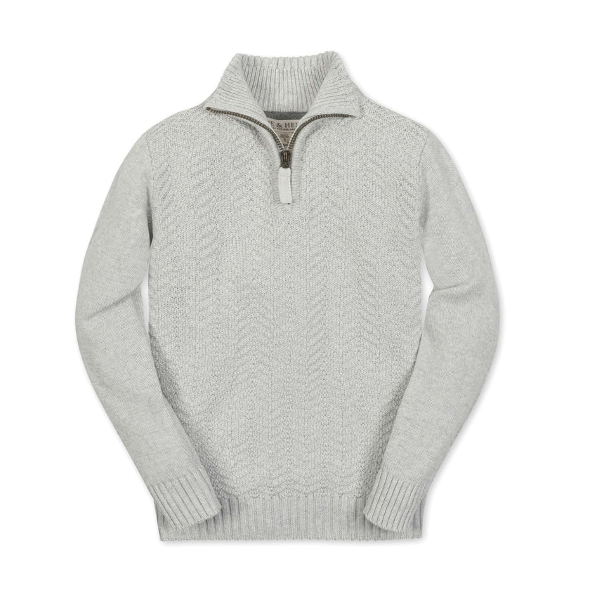 Organic Half Zip Cable Sweater