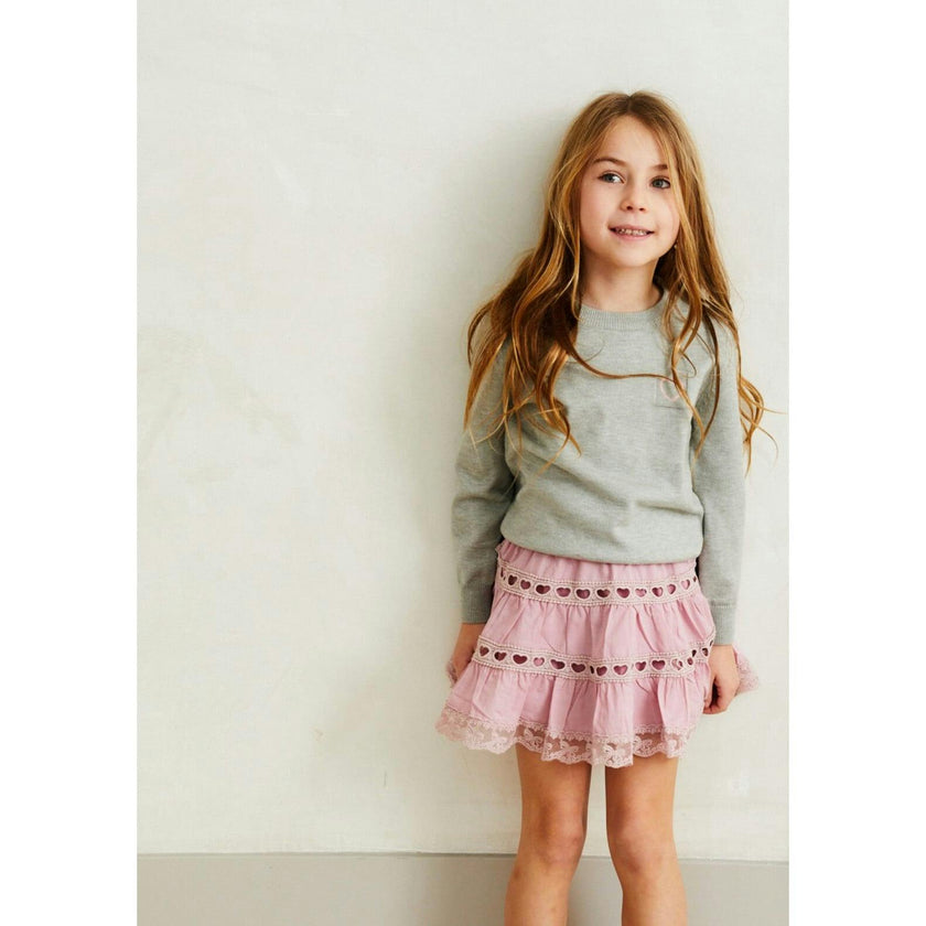 Sofia Heart Bow Lace Mini - Ballet Pink