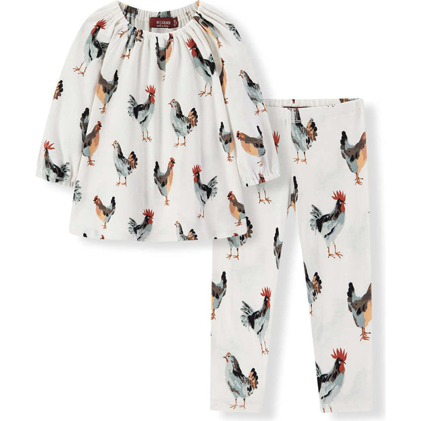 Organic Cotton Dress & Legging Set