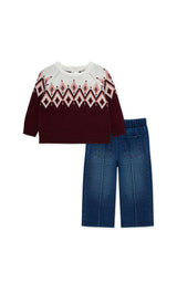 Fair Isle Sweater Pant Set (12-24M)