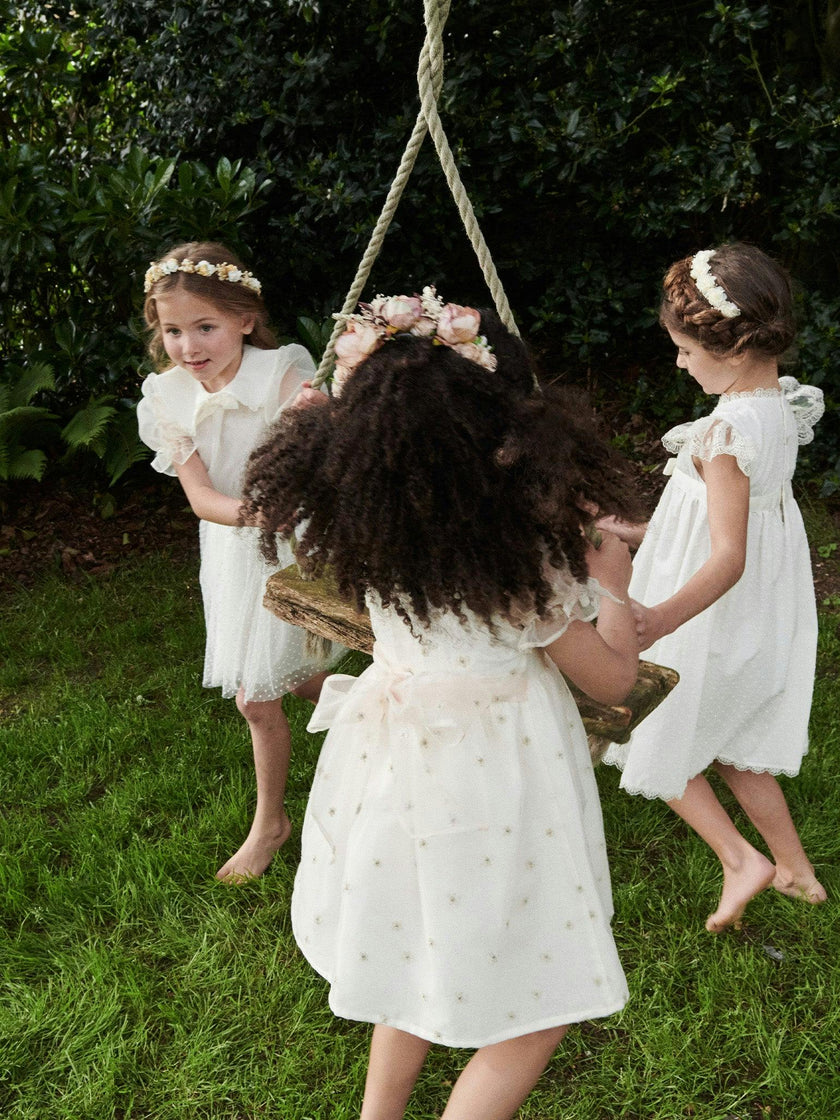Ivory Tulipan Ceremony Girl Tulle Skirt
