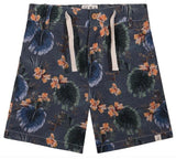 MAHALO NAVY FLORAL PRINTED WOVEN SHORTS
