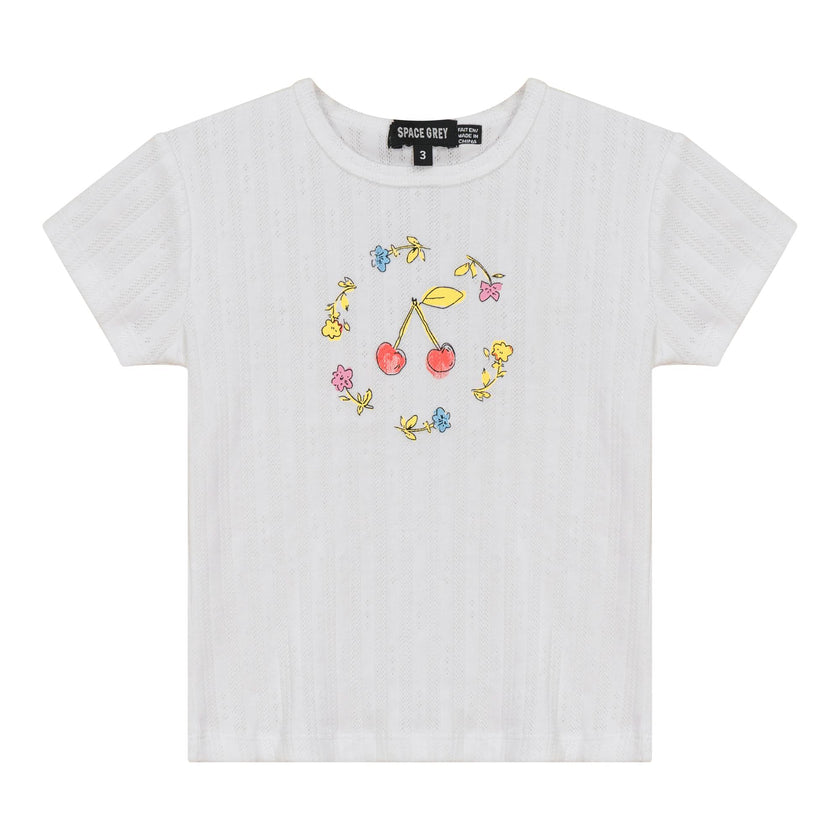 Pointelle Ribbed T-Shirt