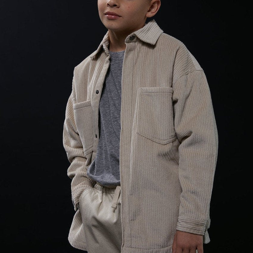 Organic Cotton Oversized Corduroy Shirt Jacket
