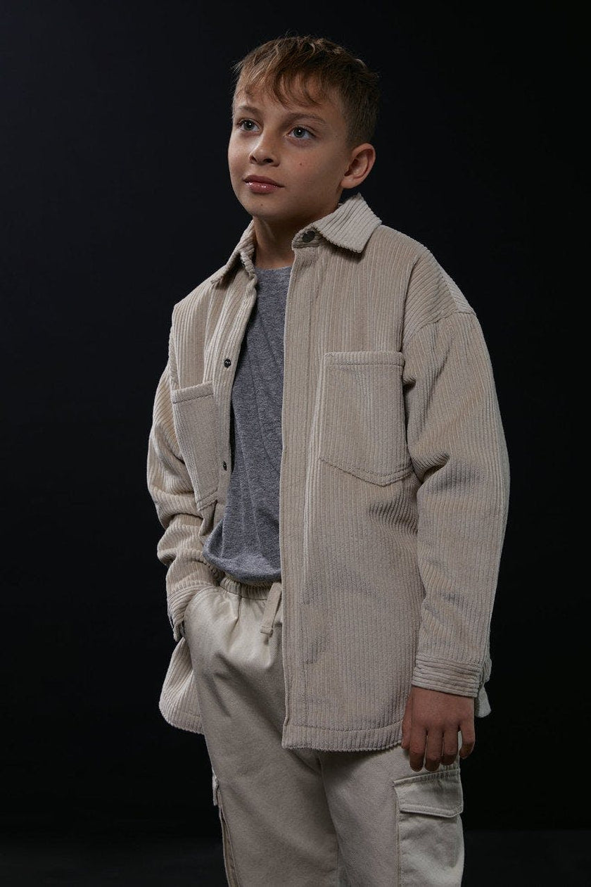 Organic Cotton Oversized Corduroy Shirt Jacket