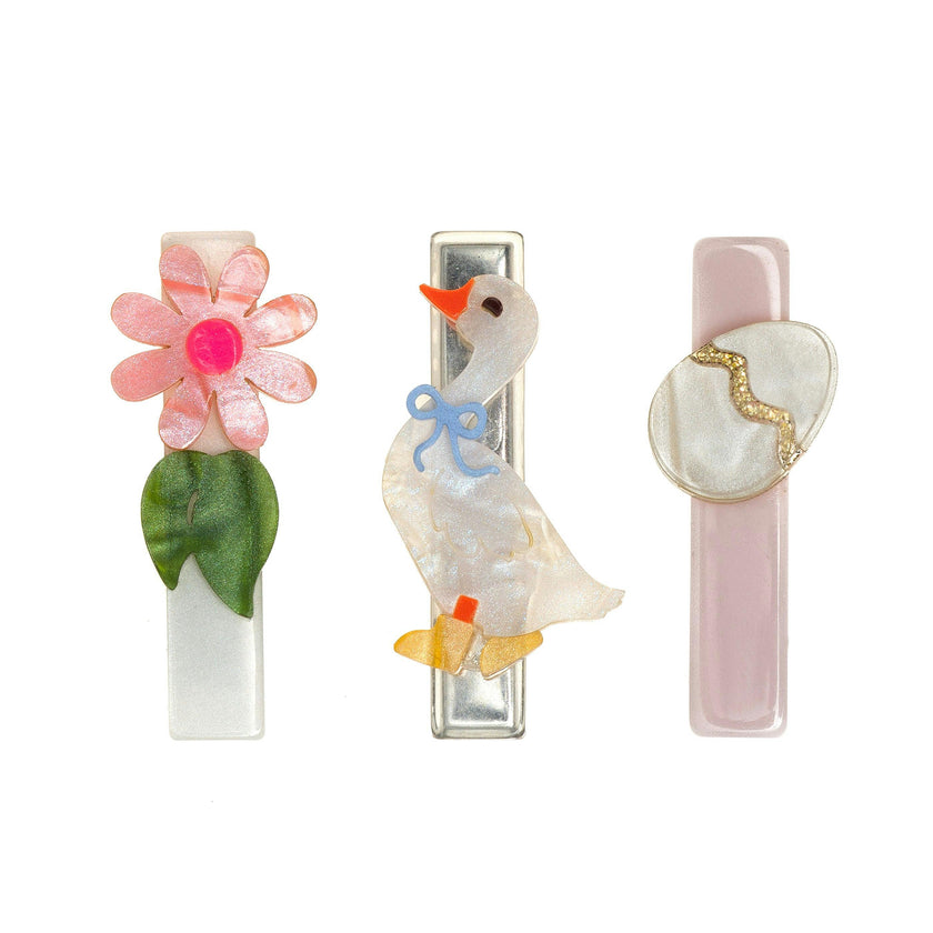 Silly Goose Flower Cute Hair Clips