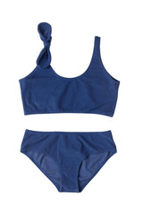 Victoria Towelling Bikini in Spaceblue