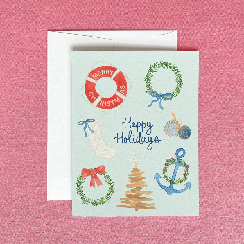 Coastal Christmas Greeting Card