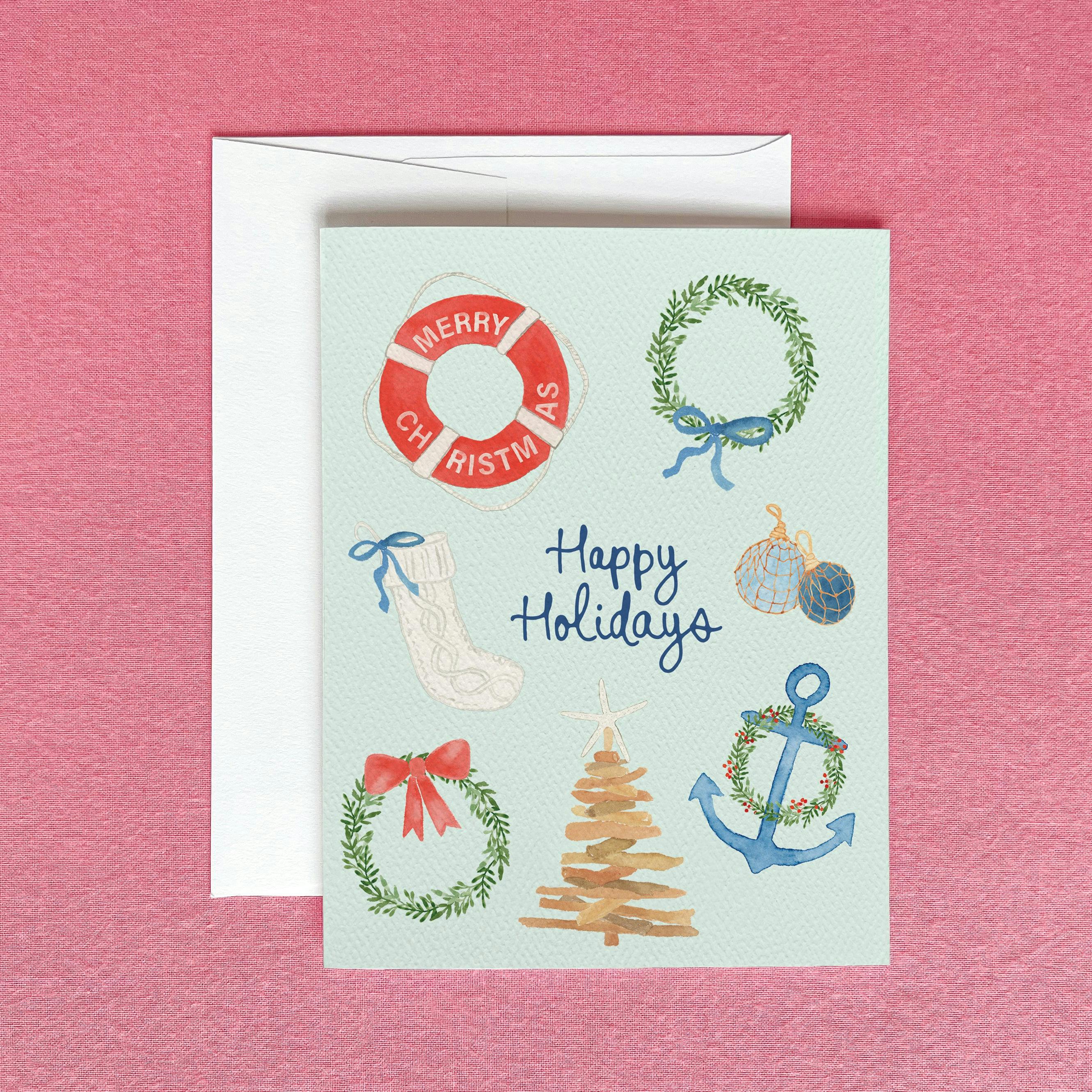 Coastal Christmas Greeting Card