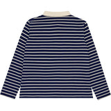 women's navy stripe rugby shirt