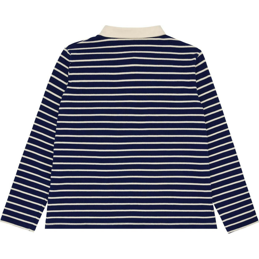 women's navy stripe rugby shirt