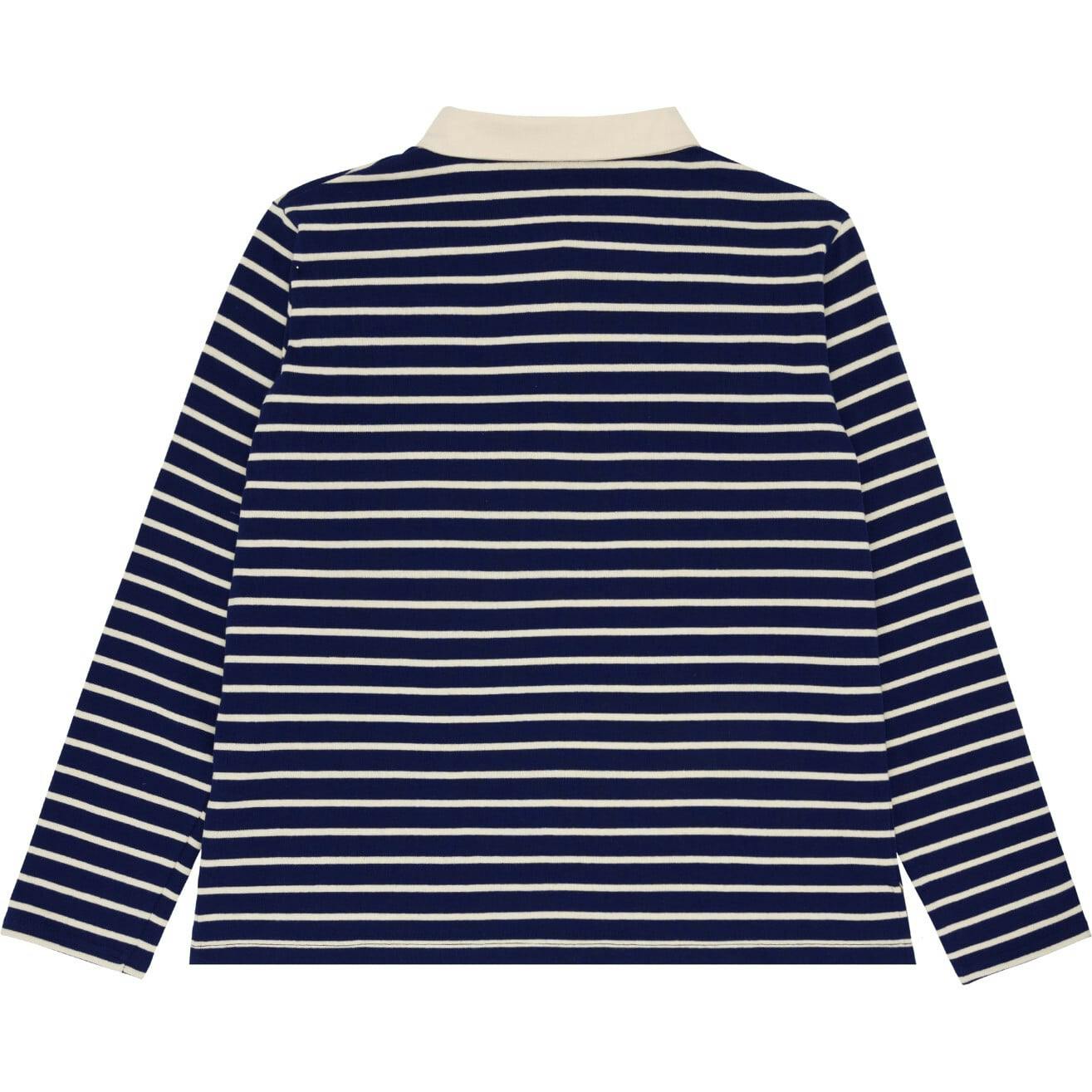 women's navy stripe rugby shirt