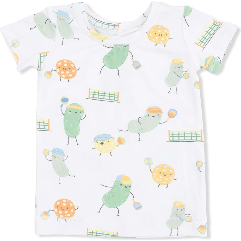 Pickles Playing Pickleball - Short Sleeve Loungewear Set