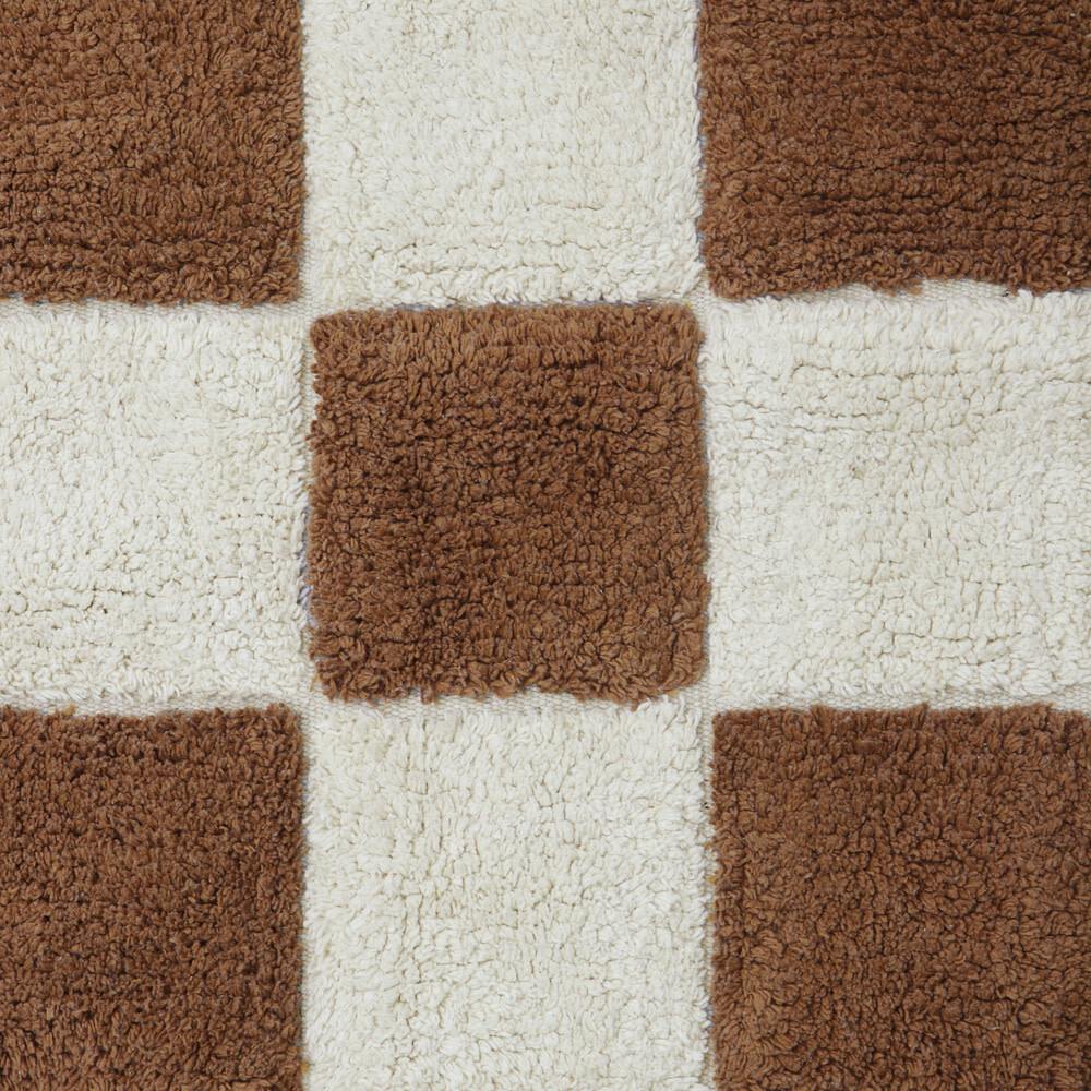 Kitchen Tiles Checkerboard Pattern Washable Rug
