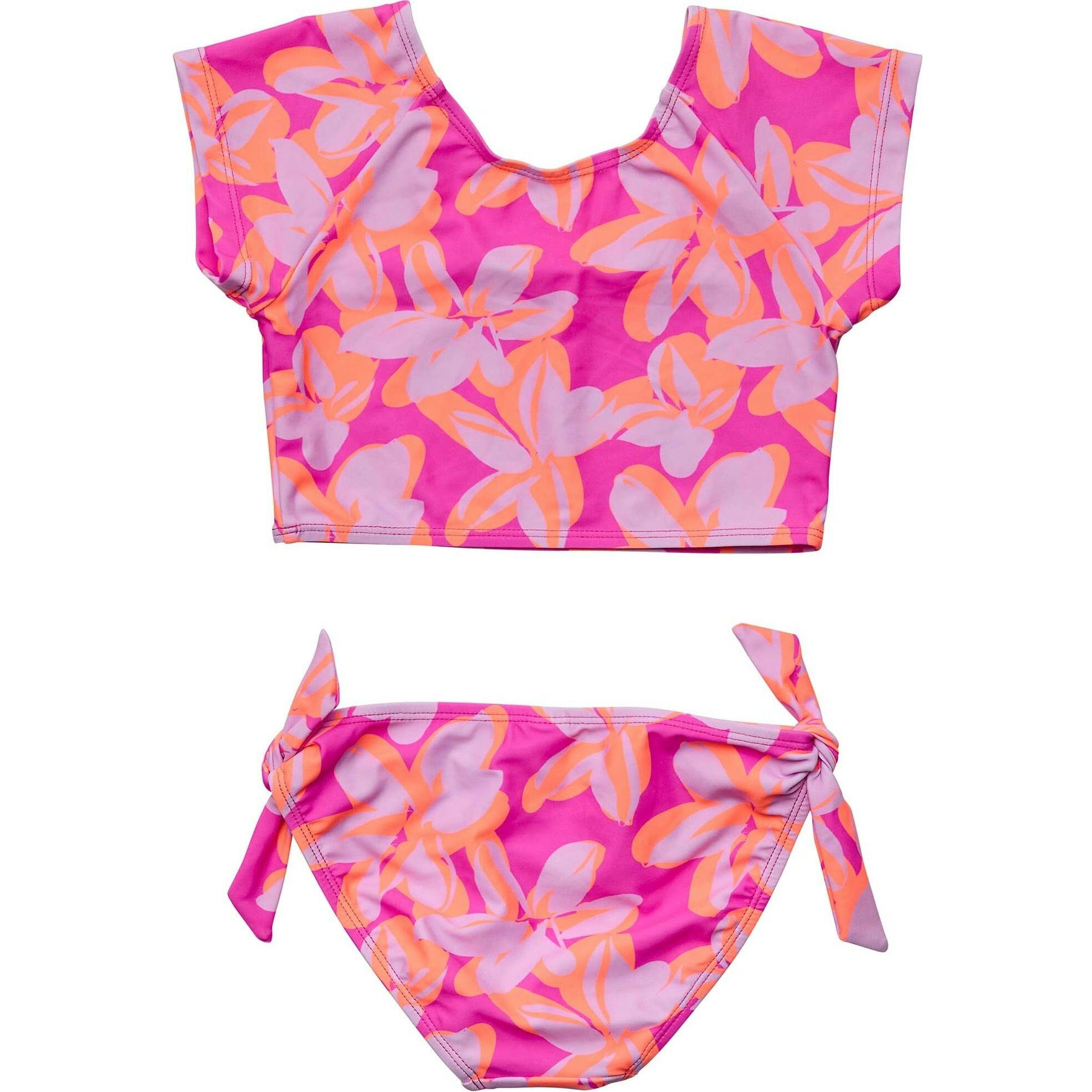 Hibiscus Hype Crop SS Rash Top Set