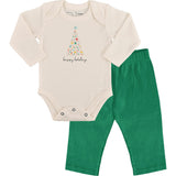 gift set | happy holidays tree green