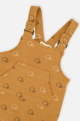 Organic Cotton Onesie With Overalls Set Black And Brown