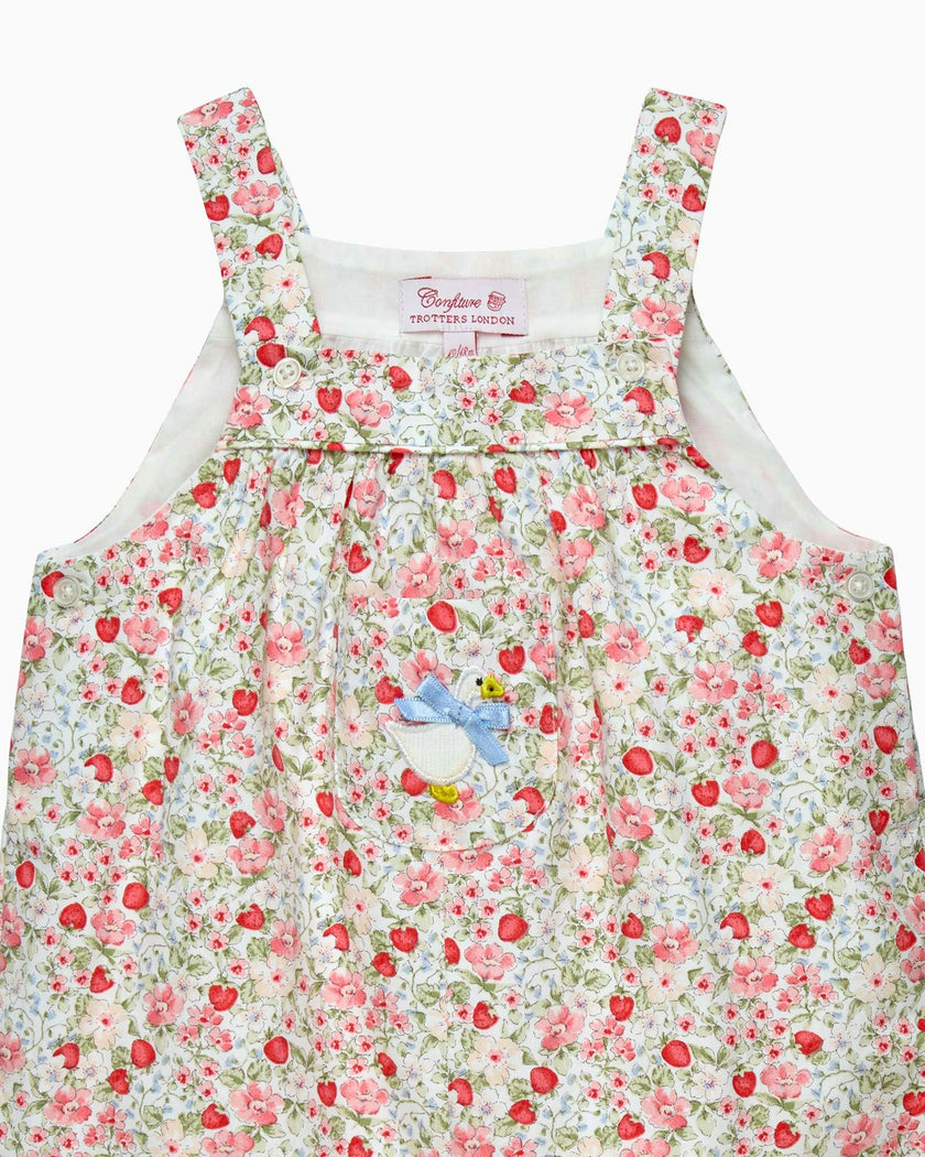 Baby Strawberry Floral Dungarees