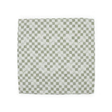 Organic Cotton Muslin Swaddle Blanket - Green Checker