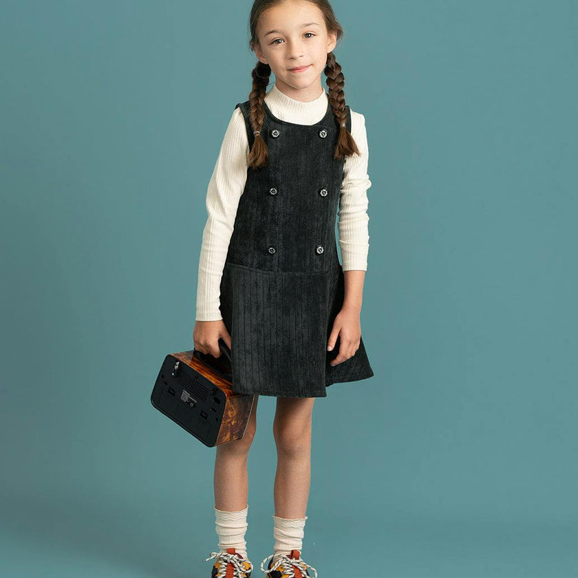 Striped Velour Jumper Black