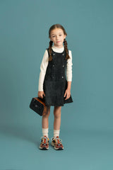Striped Velour Jumper Black