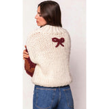 Aimee Sweater in Orange & Cream