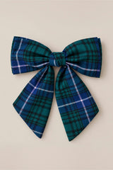 Hair Bows in Emerald Plaid
