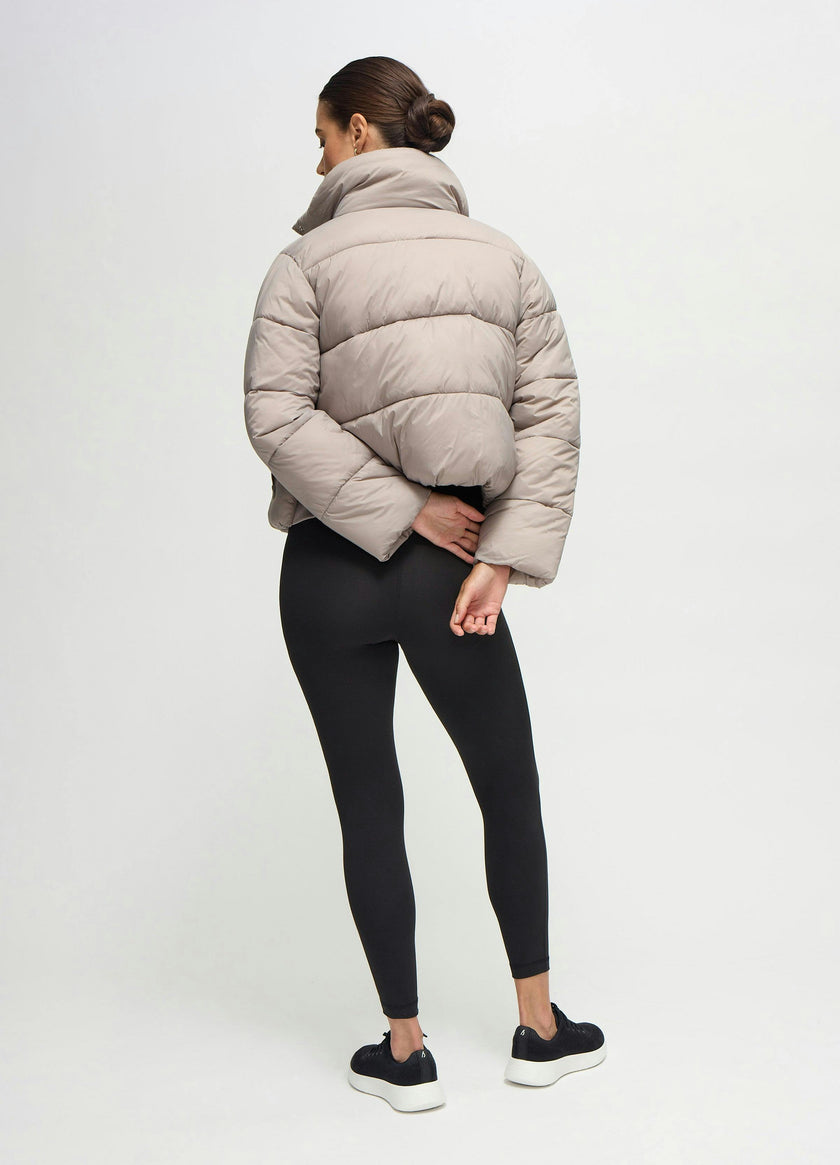 The Cloud Crop Size Zip Maternity Puffer Jacket