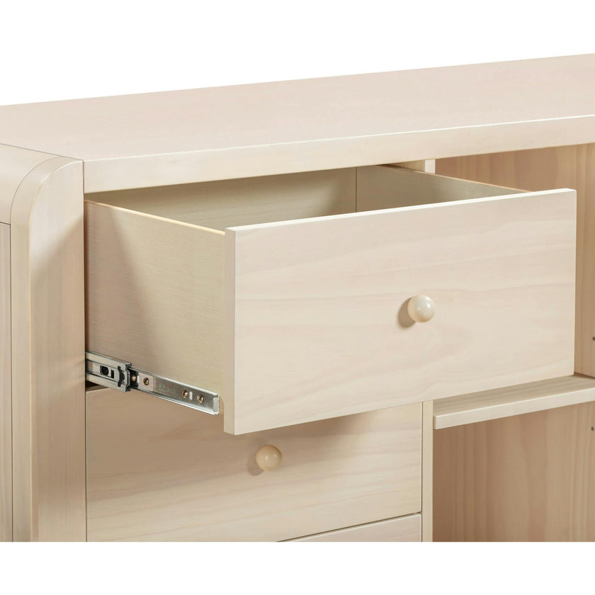 TipToe 6-Drawer Extra Wide Assembled Dresser with Cubbies (62")