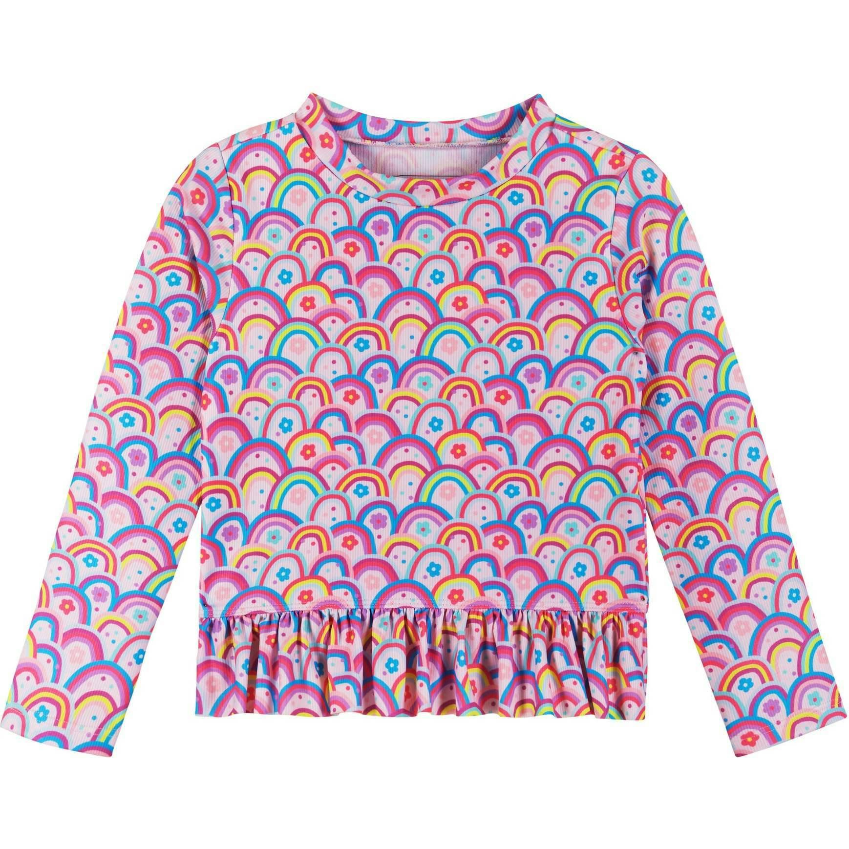 Rainbow Print Long Sleeve Rashguard Set
