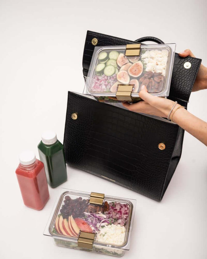 Insulated Small Wicker Snack Clutch