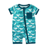 Beluga Whale Bamboo Baby Shortie Romper