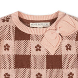 Organic Bow Detail Intarsia Sweater