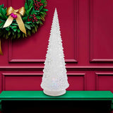 14-Inch Battery-Operated Clear and Silver Lava Light Tree
