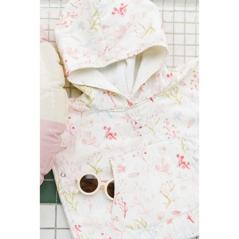 Hooded Poncho Towel - Sea Bloom
