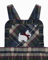 Baby Scottie Plaid  Bib Short