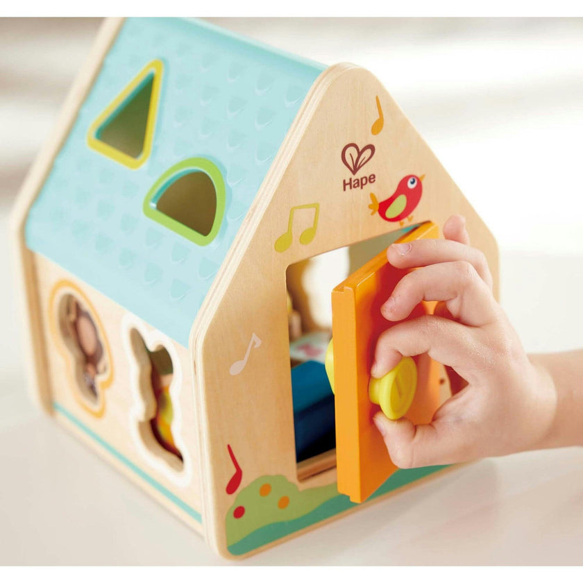 Hape: Critter House Shape Sorter - Wooden Shapes Toy