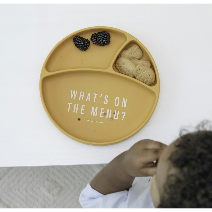 What's On The Menu 3-Section Wonder Silicon Suction Plate