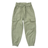 Girls Cargo Utility Pant in Evergreen