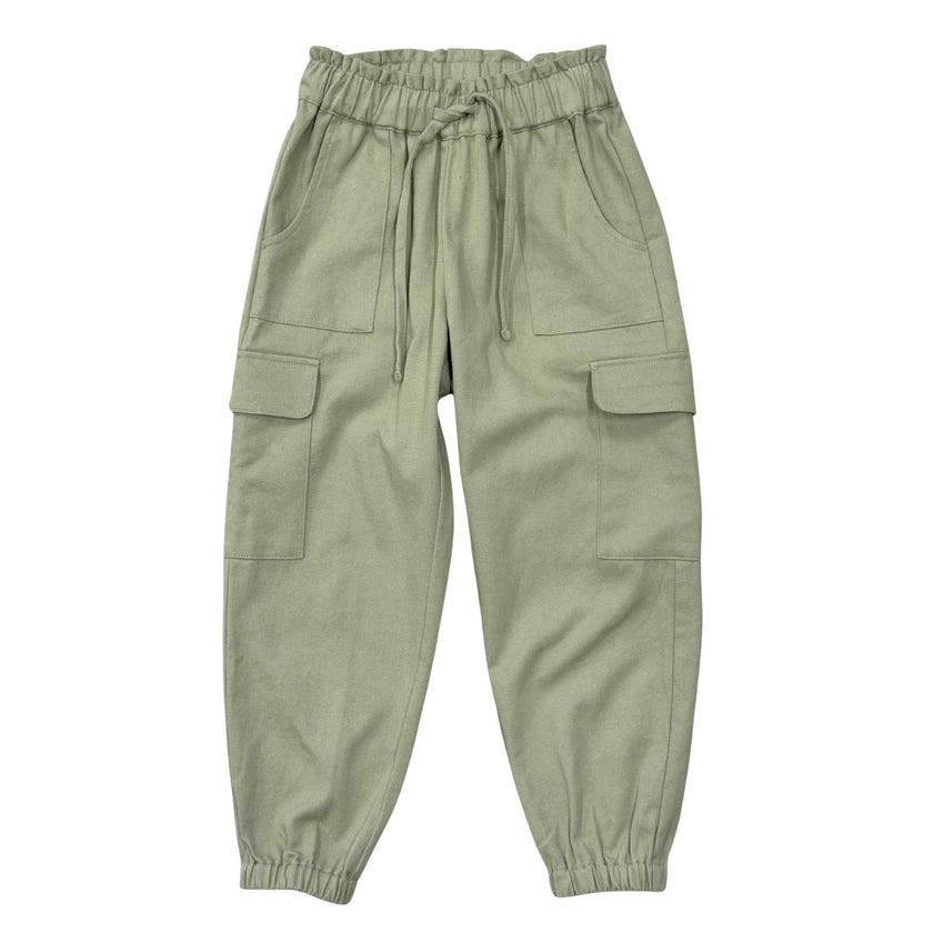 Girls Cargo Utility Pant in Evergreen