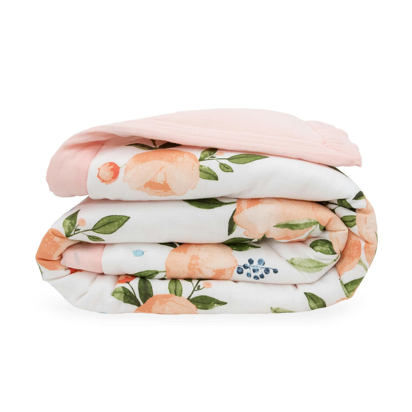 Cotton Muslin Toddler Comforter - Watercolor Roses Grande 2