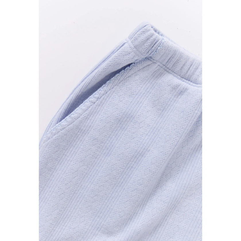 Girls Pointelle Short in Cloud Blue