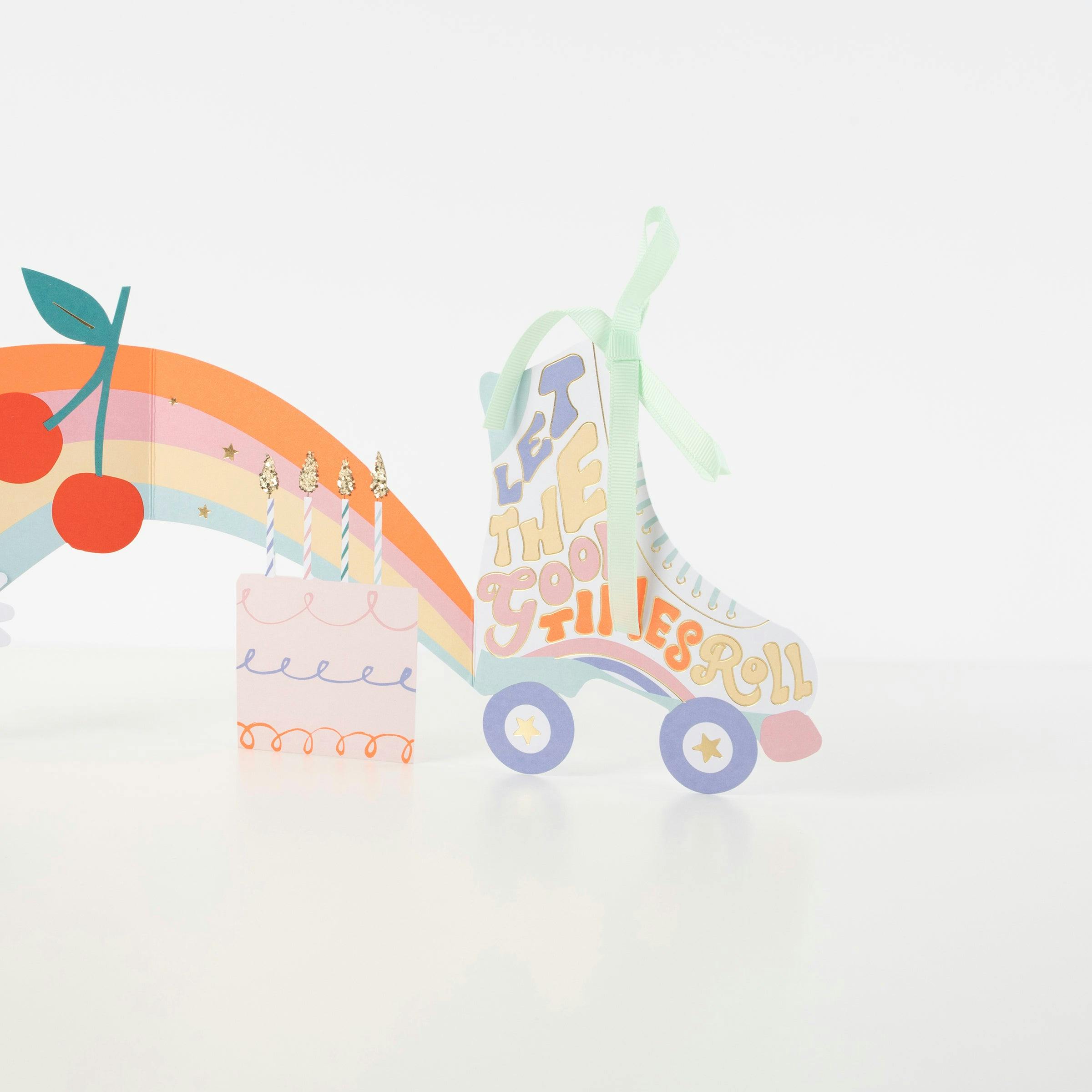 Roller Skates Concertina Card