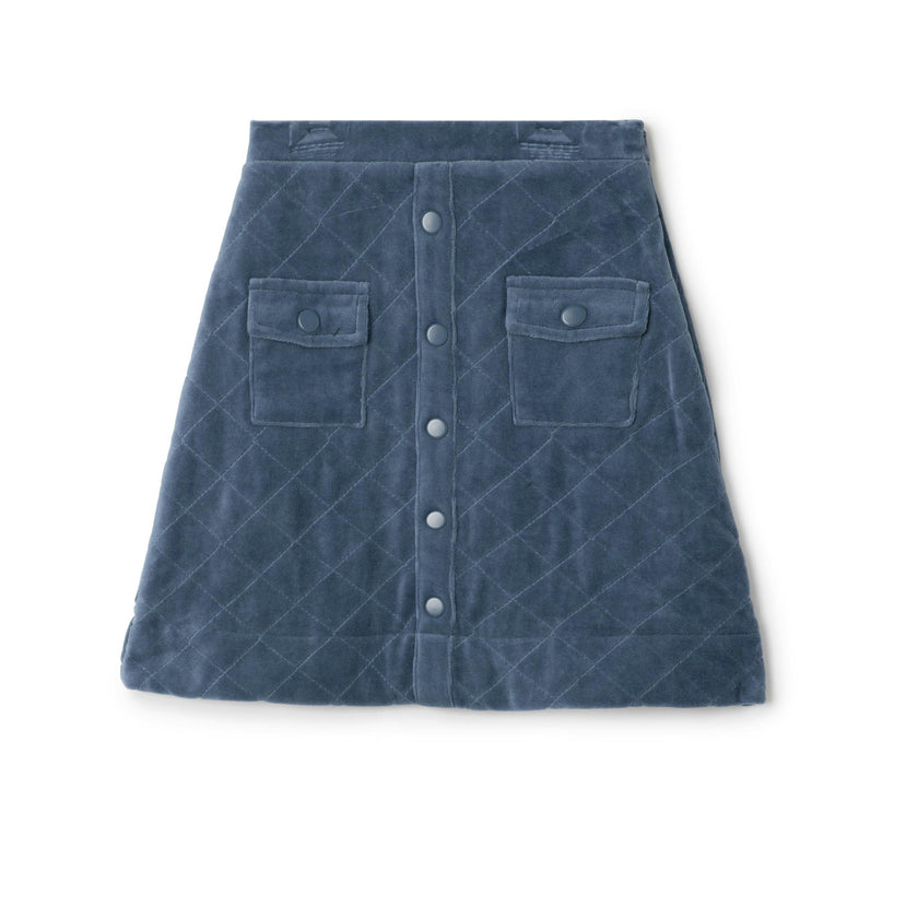 Quilted Velour Skirt