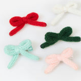 Knitted Bow Hair Clips