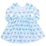 Girls Lame Steph Dress - Hanukkah Menorahs