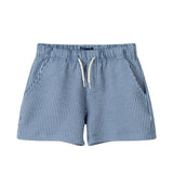 Boys Stretch Seersucker Shorts | Navy Stripe